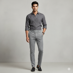 Corduroy Arvind Pure Cotton stretchable Trouser Fabric Colour Silver