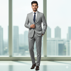 Trouser Fabric Donear 4Way Lycra Premium SelfLining Colour Grandma Grey