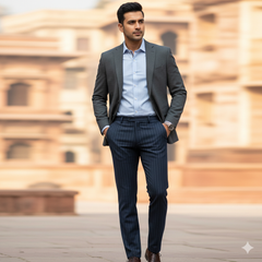 Trouser Fabric Donear 4Way Lycra Premium Broad Lining Colour Dark Blue