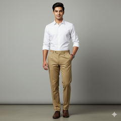 Trouser Fabric Donear Pure Cotton Plain Colour Matellic Gold