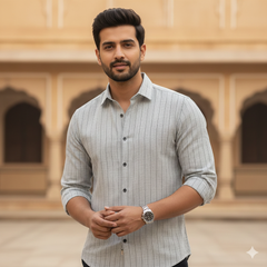 Shirt Fabric Donear 100% Linen 60Lea Broad Lining Colour Dusty Brown