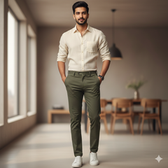 Trouser Fabric eid & Taylor Super 100s 45% Wool Blended Plain Color Brown