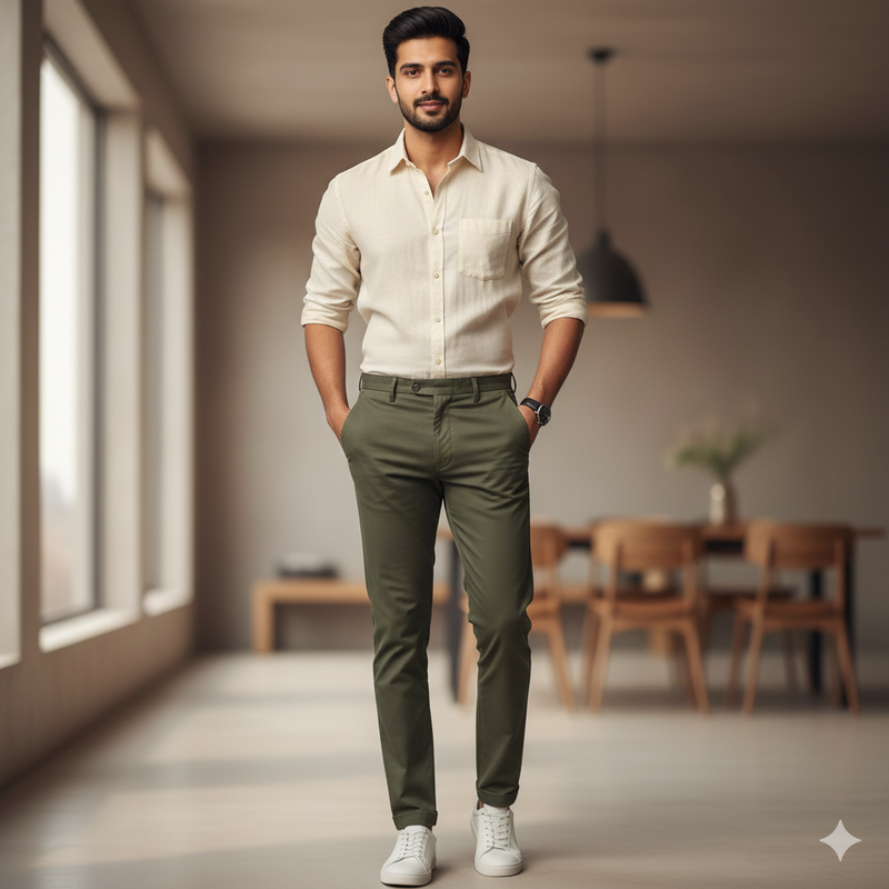 Trouser Fabric eid & Taylor Super 100s 45% Wool Blended Plain Color Brown