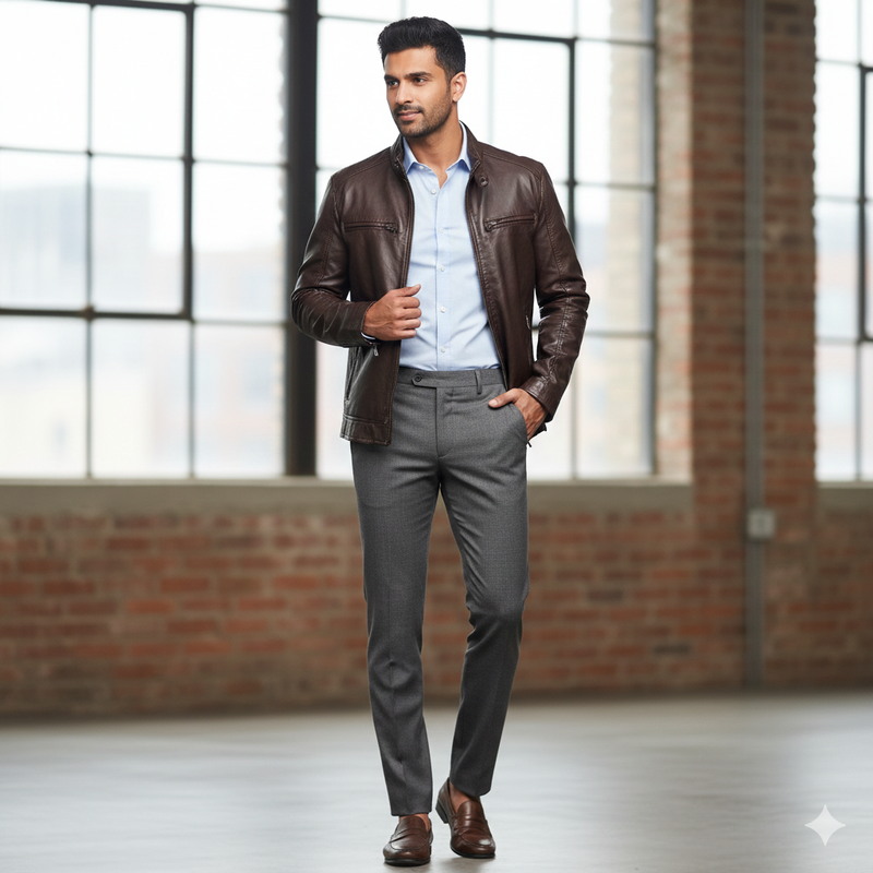 Trouser Fabric Raymond Super 140s Merino Wool Blended Plain Colour Greenish Grey