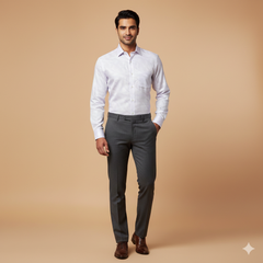 Shirt Fabric Soktas Finest Giza Cotton Jacquard Colour Ash Lavender