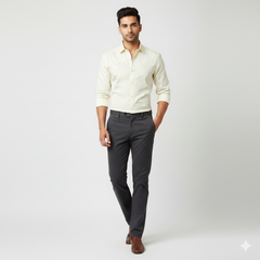 Shirt Fabric Soktas Finest Giza Cotton Jacquard Colour Convivial Yellow