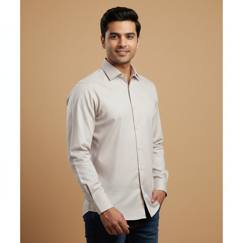 Shirt Fabric Soktas Finest Giza Cotton Plain Colour Light Blush Pink