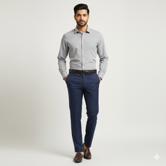 Trouser Fabric Raymond Fine Count Poly Viscose Dobby Colour Dark Blue