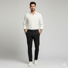 Trouser Fabric Raymond Fine Count Poly Viscose Mix Check Colour Black