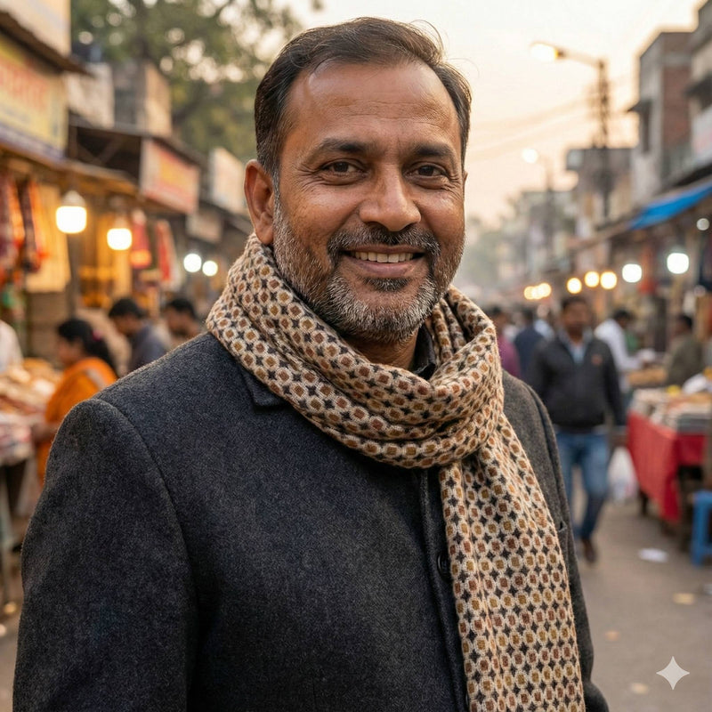 Raymond Pure Wool Muffler Colour Brown