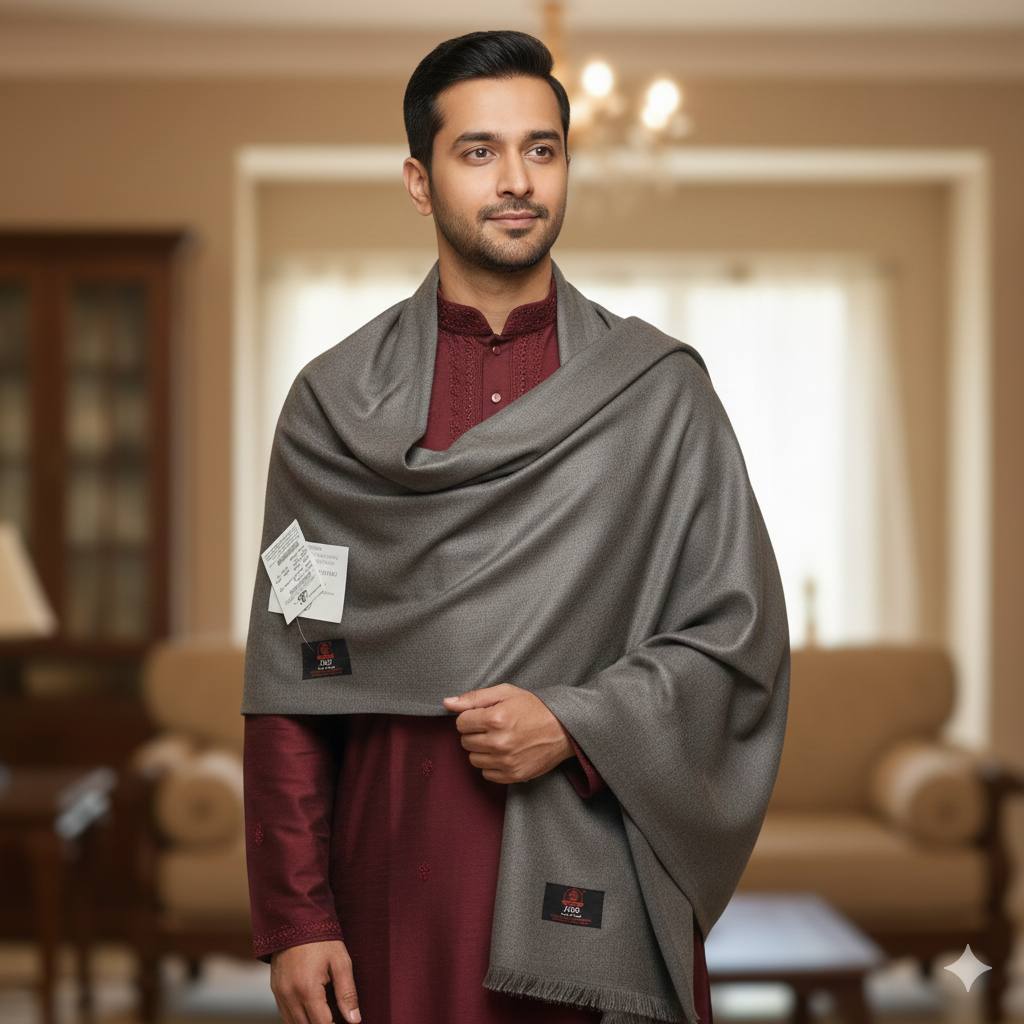 Modella Fine Shawl Lohi Colour Dark Brown