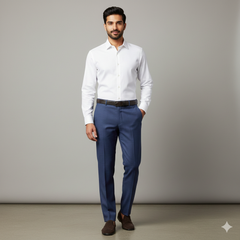 Trouser Fabric Reid & Taylor Fine Polyester Viscose Self Texture Color Lavender Blue