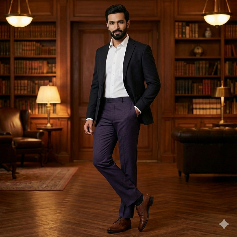 Trouser Fabric Reid & Taylor Super Fine Poly Viscose Dobby Color Wine