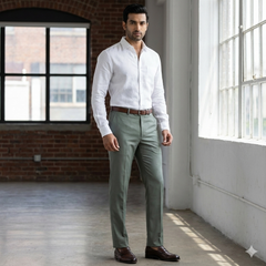 Trouser Fabric Donear 4Way Lycra Premium Plain Colour Swamp Green