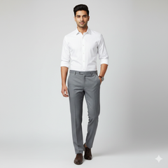 Trouser Fabric Donear 4Way Lycra Premium Plain Colour Light Grey