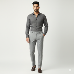 Trouser Fabric Donear 4Way Lycra Premium Worsted Colour Silver Grey