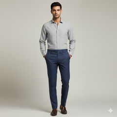 Trouser Fabric Donear 4Way Lycra Premium Worsted Colour Denim Blue