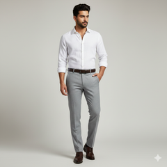 Trouser Fabric Donear 4Way Lycra Premium Broad lining Colour Silver