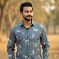 Shirt Fabric Soktas Finest 80s Giza Cotton Digital Print Colour Multicolour