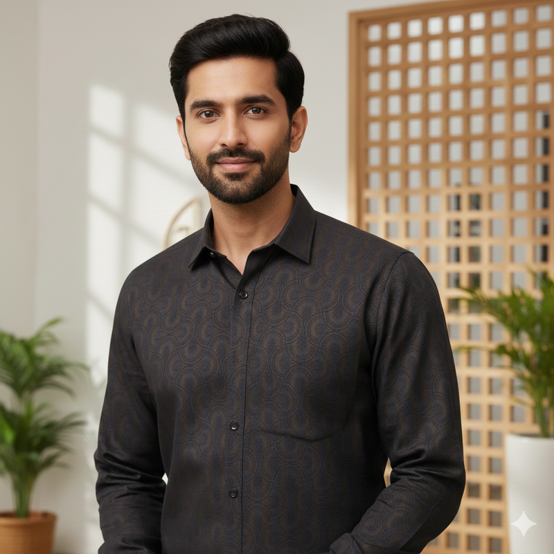 Shirt Fabric Soktas Finest 80s Giza Cotton Jacquard Colour Multicolour