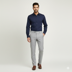 Trouser Fabric Raymond Poly Viscose Broad Lining Colour Silver Grey