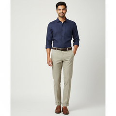 Trouser Fabric Donear Premium 44Lea 100% Linen Pin Check Colour Brown