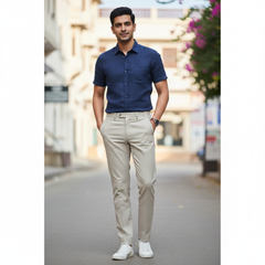 Trouser Fabric Donear Premium 60Lea  100% Linen Slub Dobby Colour Ash Brown