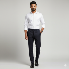 Trouser Fabric Reid & Taylor Super 140s Count 70%Wool Lining Color Dark Midnight Blue