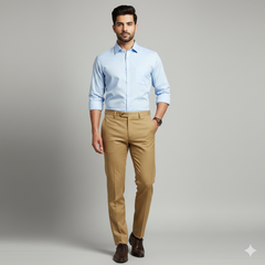 Courdray Raymond Pure Cotton stretchable Trouser Fabric Colour Honey Gold