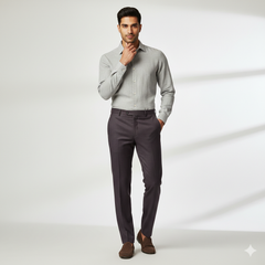 Trouser Fabric Reid & Taylor Super 120s Count 60%Wool Dotted Color Dark Maroon