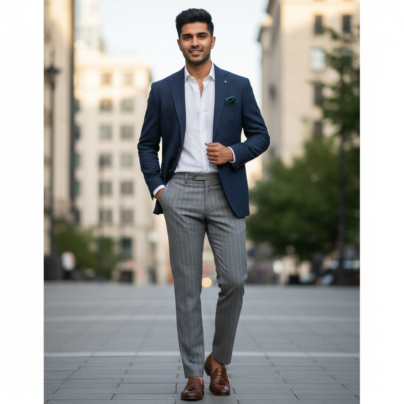 Trouser Fabric Canetti Italy Luxury 100s Wool Blended Broad Lining Colour Grandma Grey