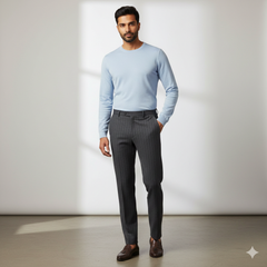 Trouser Fabric Raymond Poly Viscose Broad Lining Colour Black