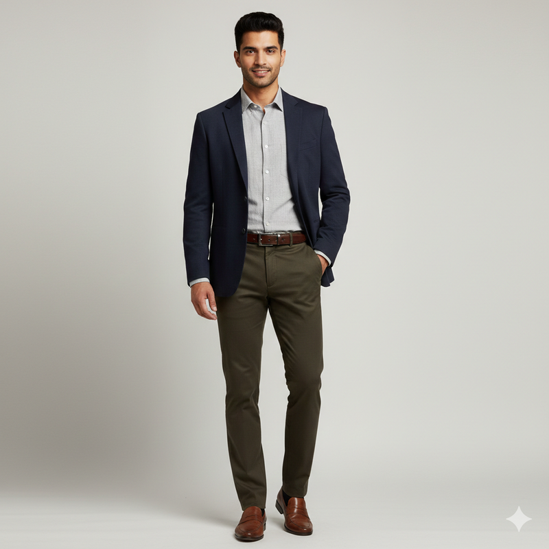 Trouser Fabric Donear 4Way Lycra Premium Plain Colour Cedar Brown