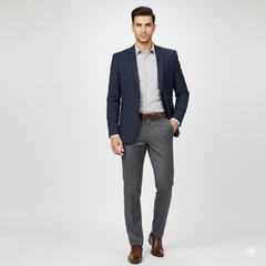 Trouser Fabric Donear Pure Cotton Textured Colour Lava Grey