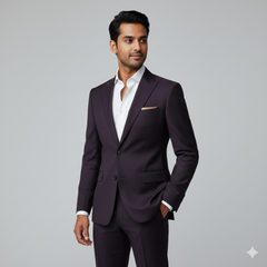 Suit Fabric ManTire Premium Lachka Wrinkle Free Suit Colour Dark Wine