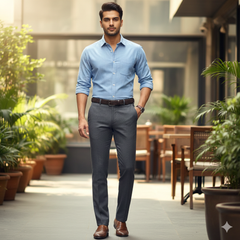 Trouser Fabric Donear 4Way Lycra Premium Pin Lining Color Light Grey