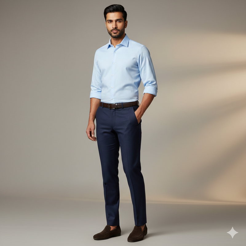 Trouser Fabric Donear 4Way Lycra Premium Plain Color Conalt Blue