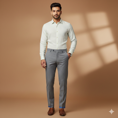 Trouser Fabric Donear Poly Viscose Zig Zag Colour Royal Silver