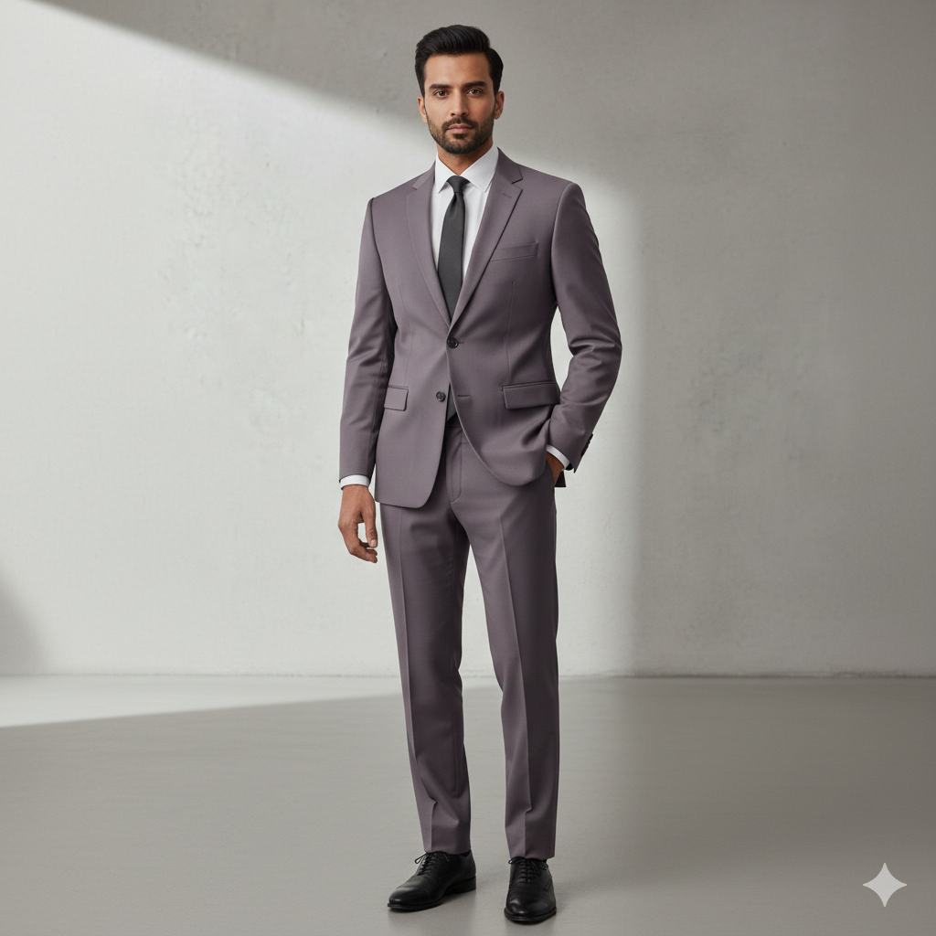Suit Fabric ManTire Premium Lachka Wrinkle Free Suit Colour Lilac Purple Lavender