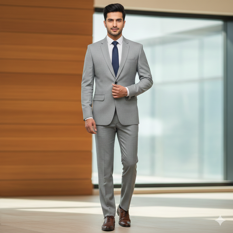 Trouser n Suit Fabric Any Length Raymond T/R Color Cloud Grey