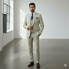 Trouser n Suit Fabric Any Length Raymond T/R Color Gin Green