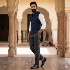 Trouser Fabric OCM Super 130s Wool Blended Worsted Colour Grey