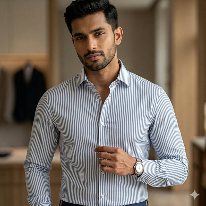 Shirt Fabric Soktas 140/2 Giza Cotton Lining Colour Grey