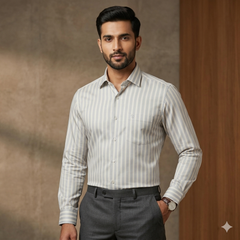 Shirt Fabric Grasim 100% Cotton Lining Colour Grey