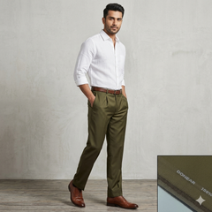Trouser Fabric Donear Giza Cotton Plain Colour Golden Brown