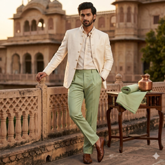 Trouser Fabric Donear Giza Cotton Plain Colour Light Lemon