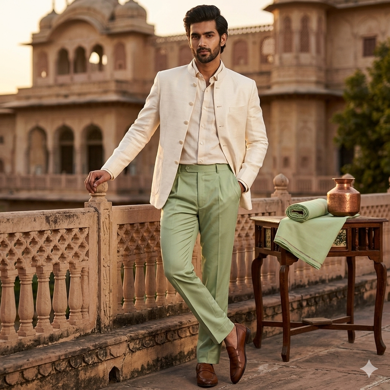 Trouser Fabric Donear Giza Cotton Plain Colour Light Lemon