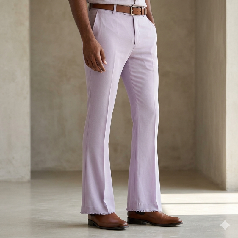 Trouser Fabric ManTire Premium Lachka Wrinkle Free Colour Lavender