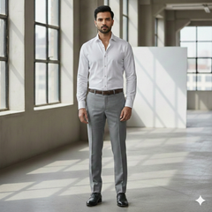 Trouser Fabric Raymond T/R Color Silver