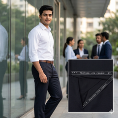 Trouser Fabric Raymond T/R Plain Color Dark Wine